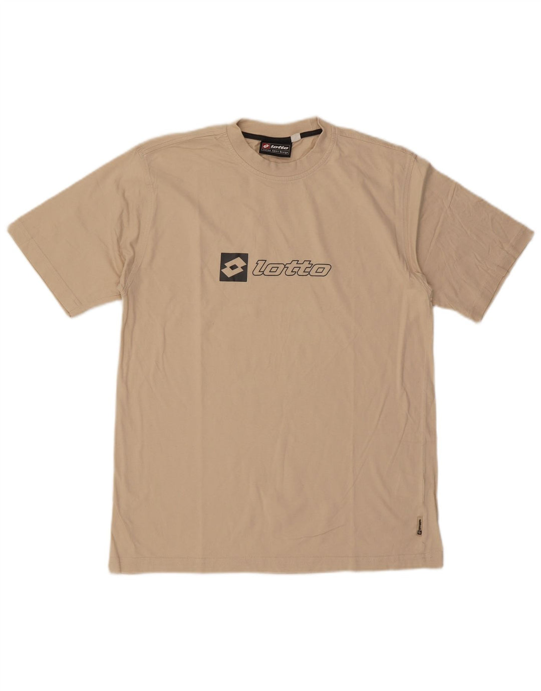 Camiseta masculina gráfica Lotto Top médio algodão bege