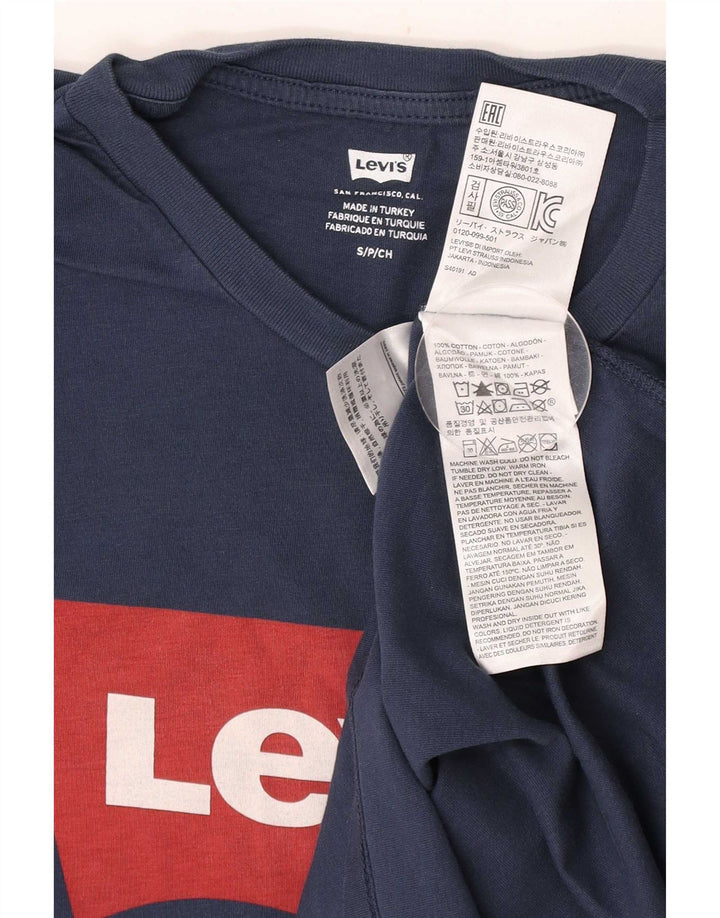 Camiseta gráfica masculina Levi's Top pequeno algodão azul marinho