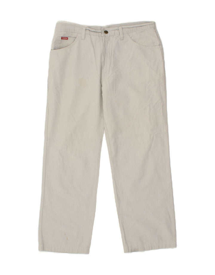 CARRERA Mens Straight Casual Trousers W36 L26 Grey Cotton Vintage Carrera and Second-Hand Carrera from Messina Hembry 