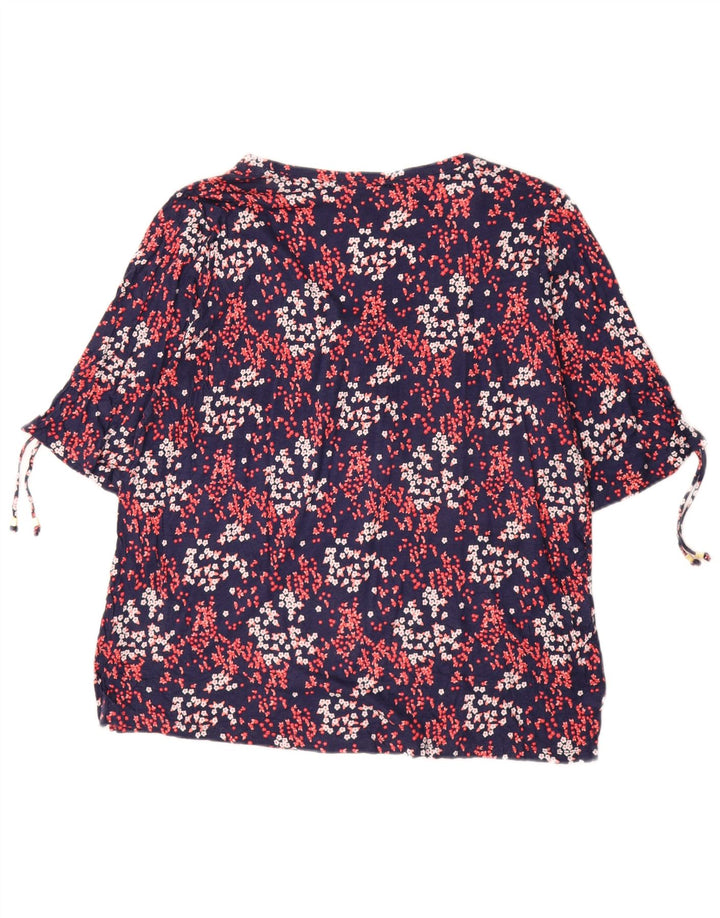 Blusa feminina MICHAEL KORS UK 18 XL azul marinho floral sintético