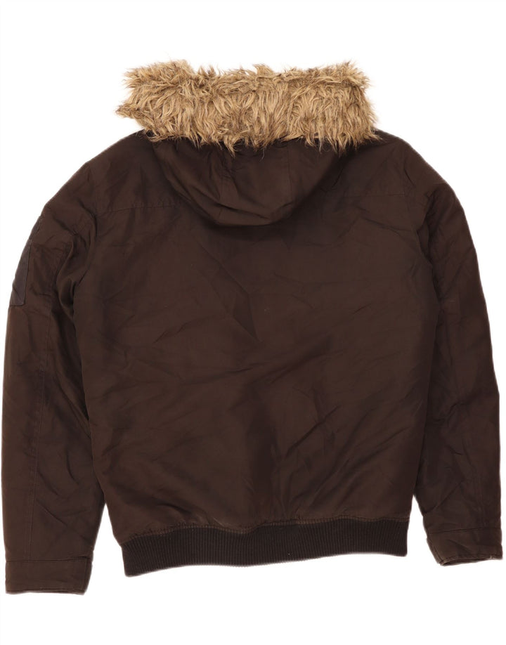Jaqueta bomber masculina com capuz Jack & Jones Reino Unido 40 grande preta