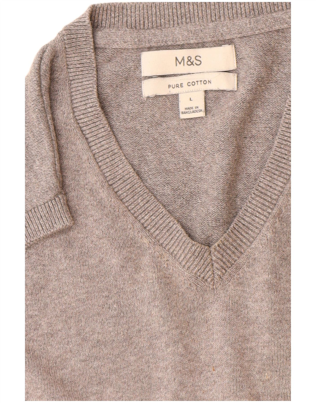 Regata masculina Marks & Spencer com colete grande de algodão cinza