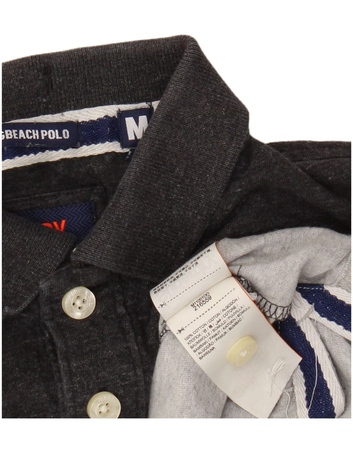 Camisa polo masculina Superdry médio cinza colorblock algodão