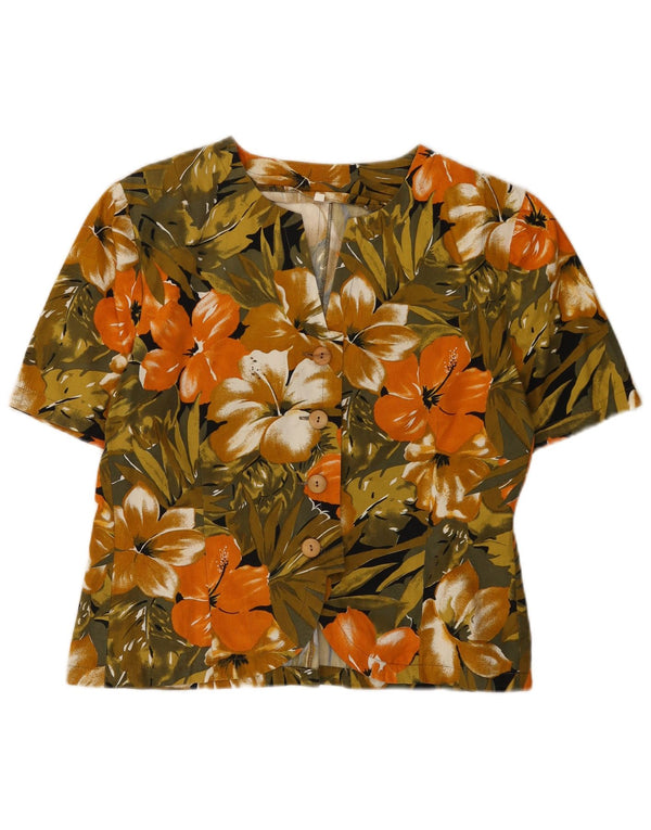 Blusa feminina de manga curta Lucia IT 46 grande floral multicolorida