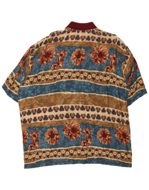 Camisa polo masculina Bramante 2XL multicolorida floral