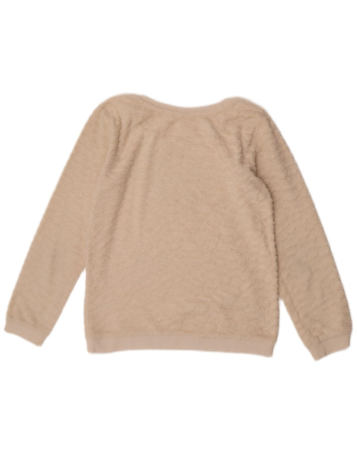 Zara Womens Fleece Jumper UK 12 Médio Off White Poliéster