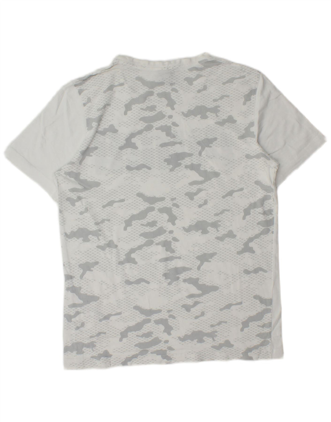 Puma Mens Graphic T-Shirt Top Pequeno Algodão Camuflado Branco