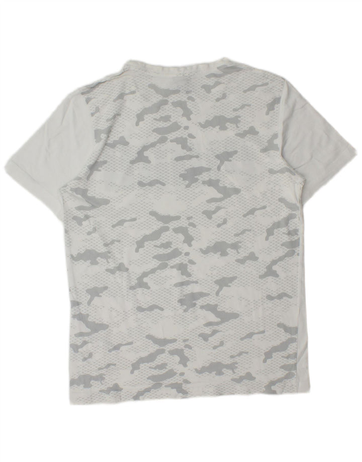 Puma Mens Graphic T-Shirt Top Pequeno Algodão Camuflado Branco