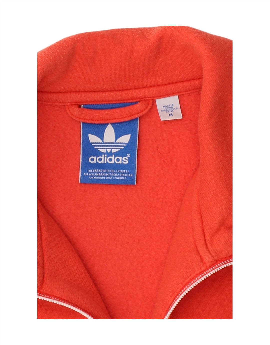 ADIDAS Mens Tracksuit Top Jacket Médio Algodão Vermelho