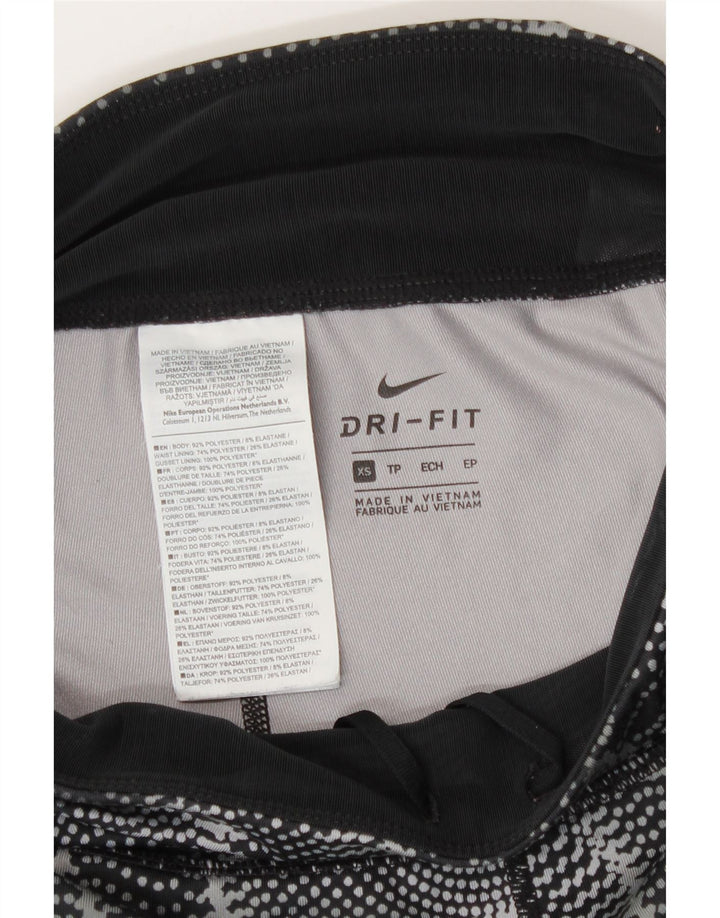 Leggings Nike Dri Fit UK 6 XS Preto Geométrico Poliéster