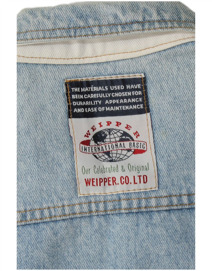 Jaqueta jeans feminina Weipper Crop UK 16 grande azul