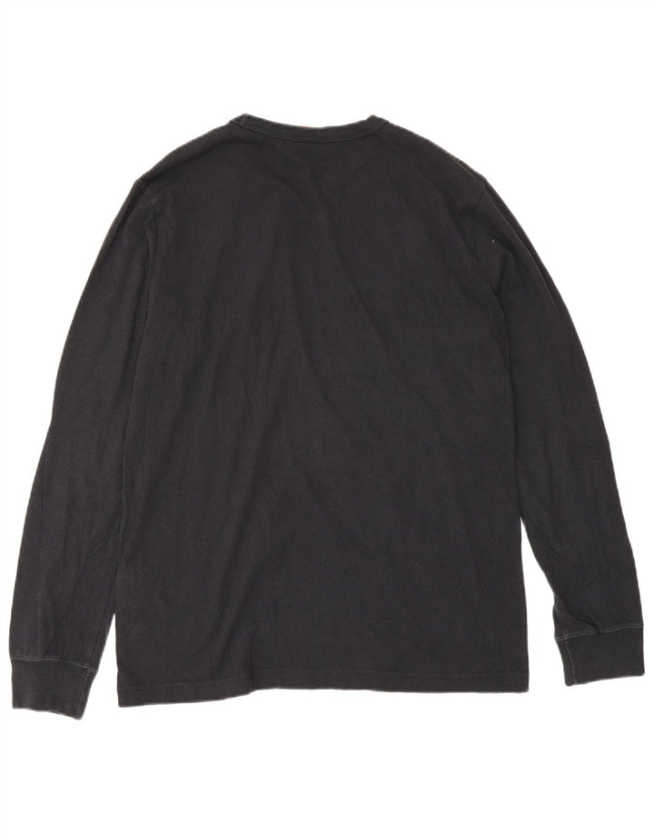 Campeão Mens Top Manga Longa XS Algodão Preto