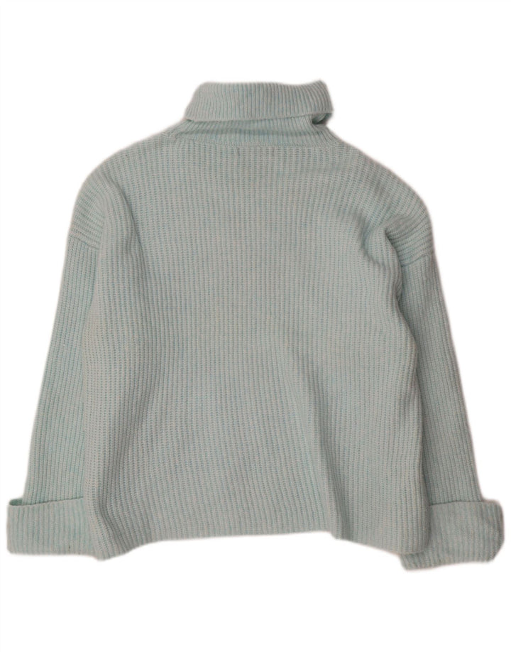 Suéter feminino Marks & Spencer grande com gola redonda Reino Unido 16 grande azul