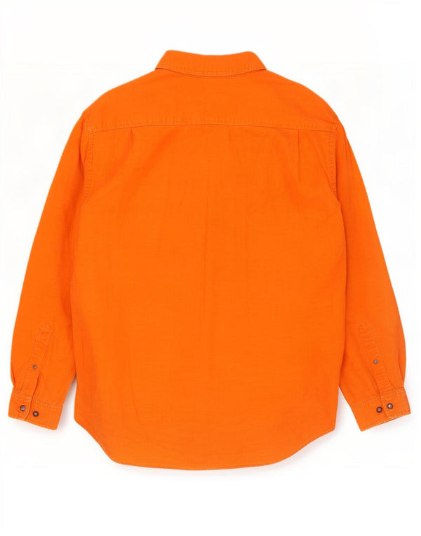 Camisa masculina de veludo Esprit grande laranja