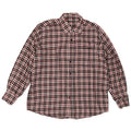Camisa masculina vintage de flanela tamanho 17 1/2 44 XL vermelho xadrez