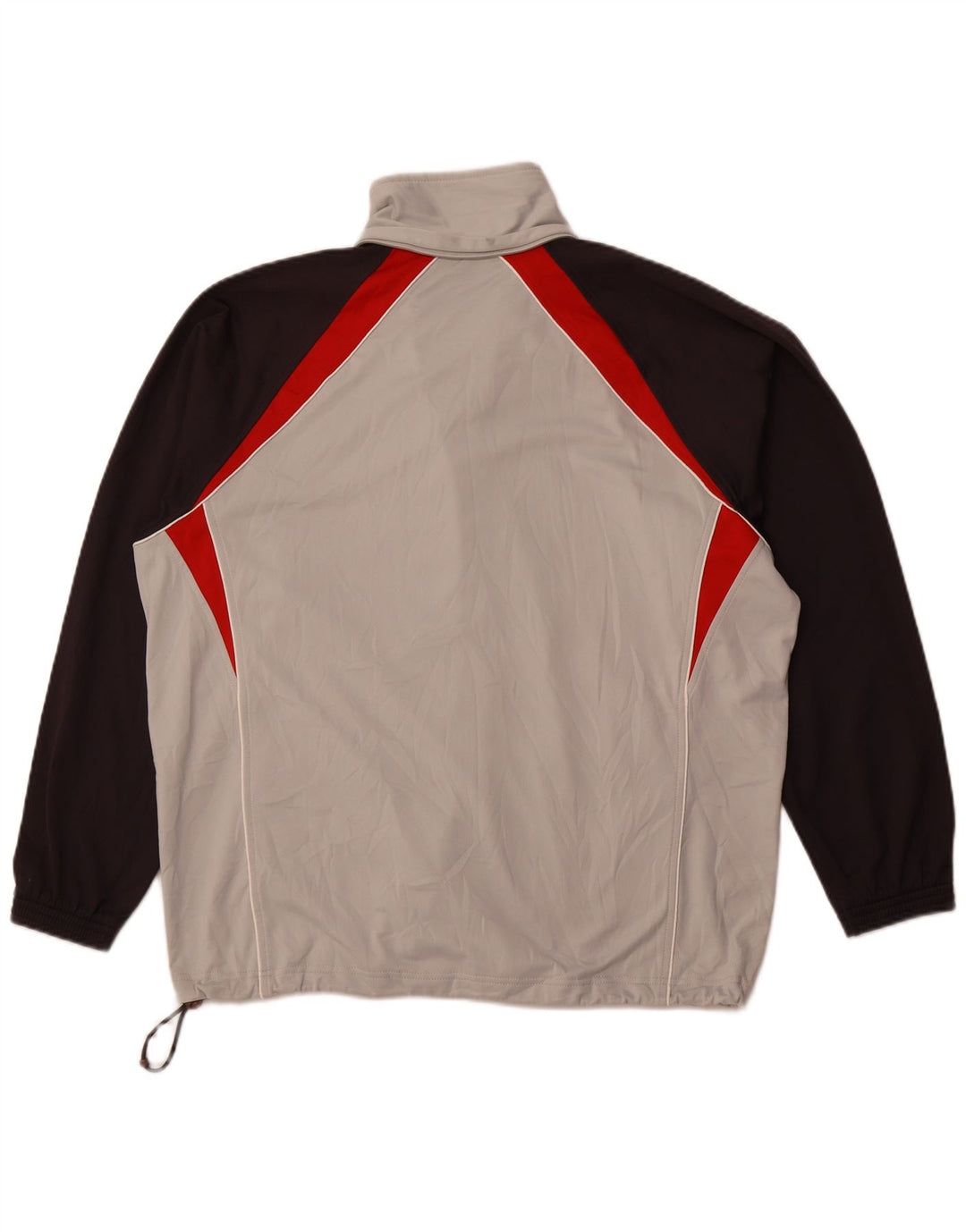 Jaqueta masculina de agasalho Champion grande cinza colorblock poliéster