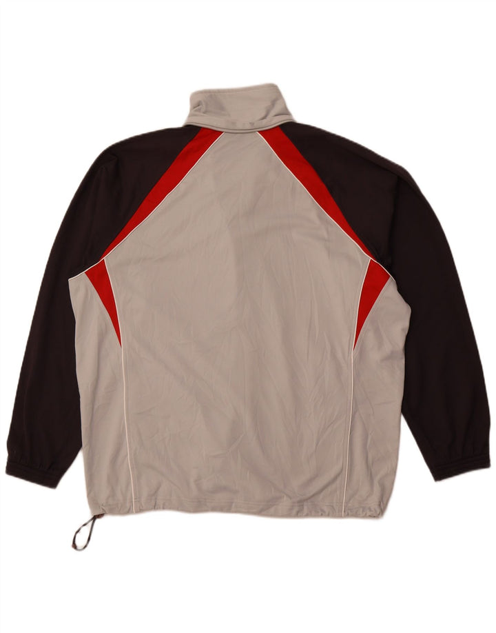 Jaqueta masculina de agasalho Champion grande cinza colorblock poliéster