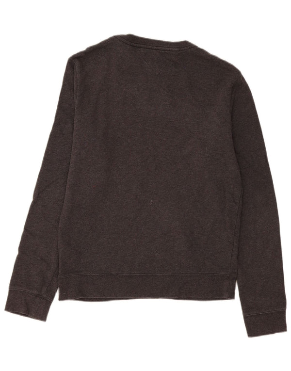 Tommy Hilfiger moletom gráfico masculino jumper médio algodão cinza