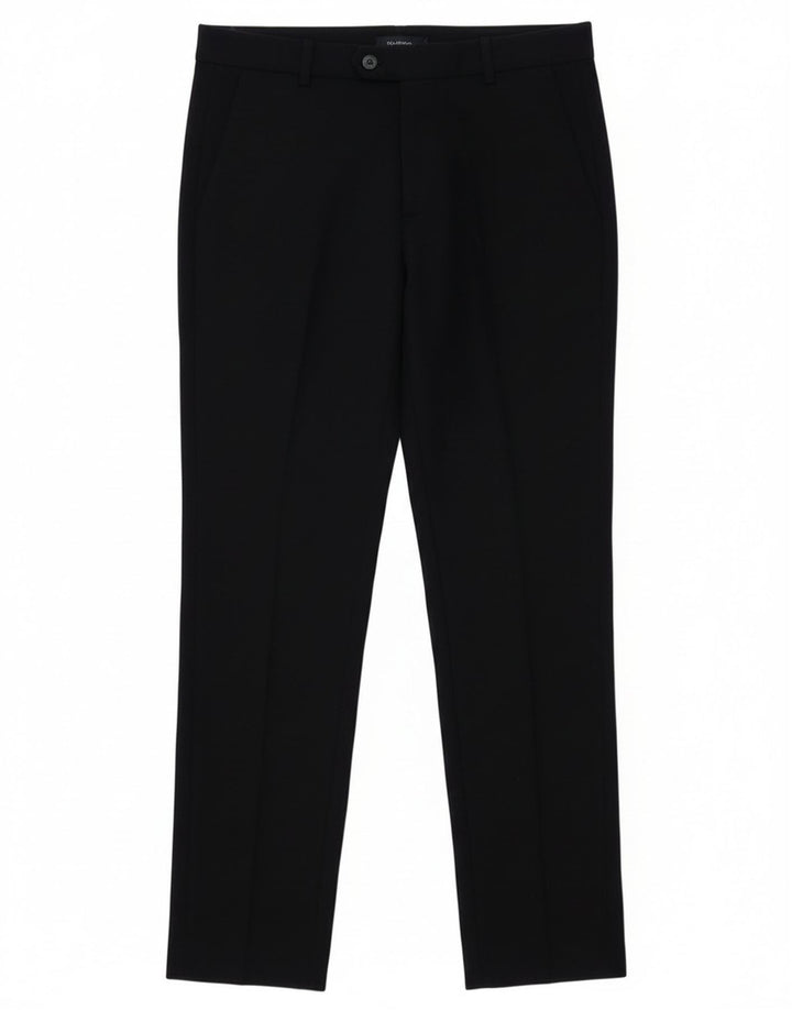 Calça feminina Zara Slim Suit grande W33 L30 azul marinho