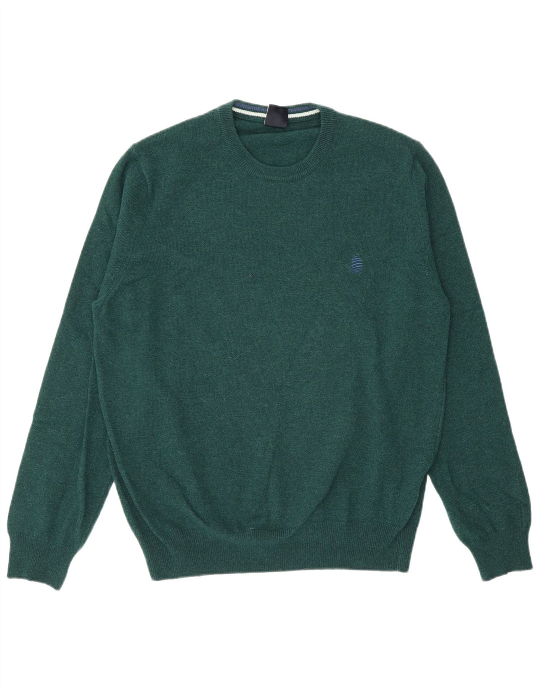 Suéter masculino Marina Yachting com gola redonda de lã verde médio