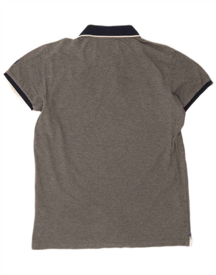 Camisa polo masculina North Sails gráfica grande algodão cinza
