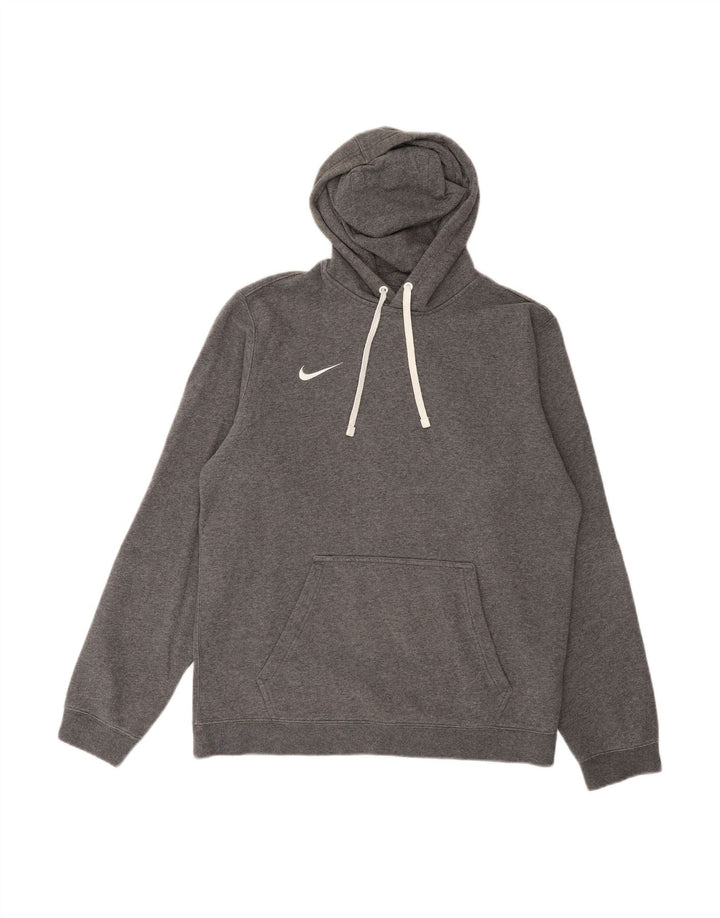 NIKE Mens Hoodie Jumper Médio Cinza Algodão