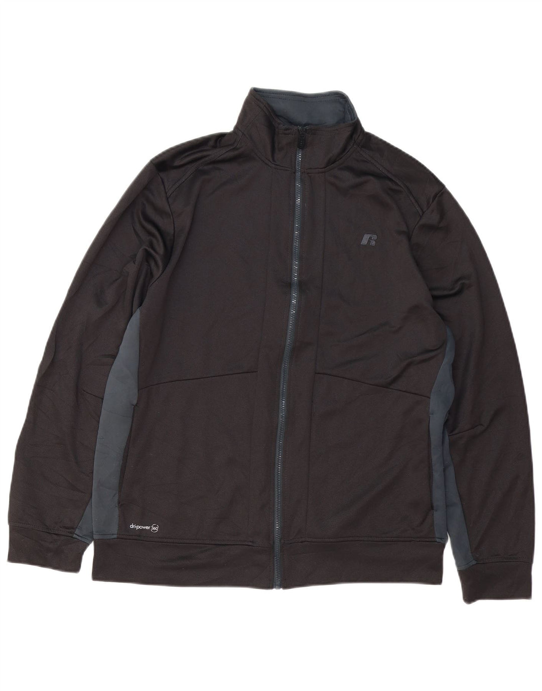 RUSSELL ATLÉTICO Mens Treino Top Jacket UK 38/40 Médio Preto