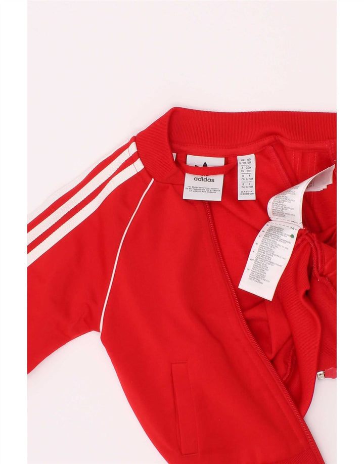 Casaco de treino Adidas Baby Boys 6-9 meses poliéster vermelho