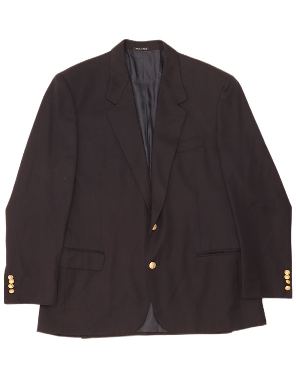 Jaqueta blazer masculina Paul & Shark com 2 botões IT 54 2XL azul marinho nova lã