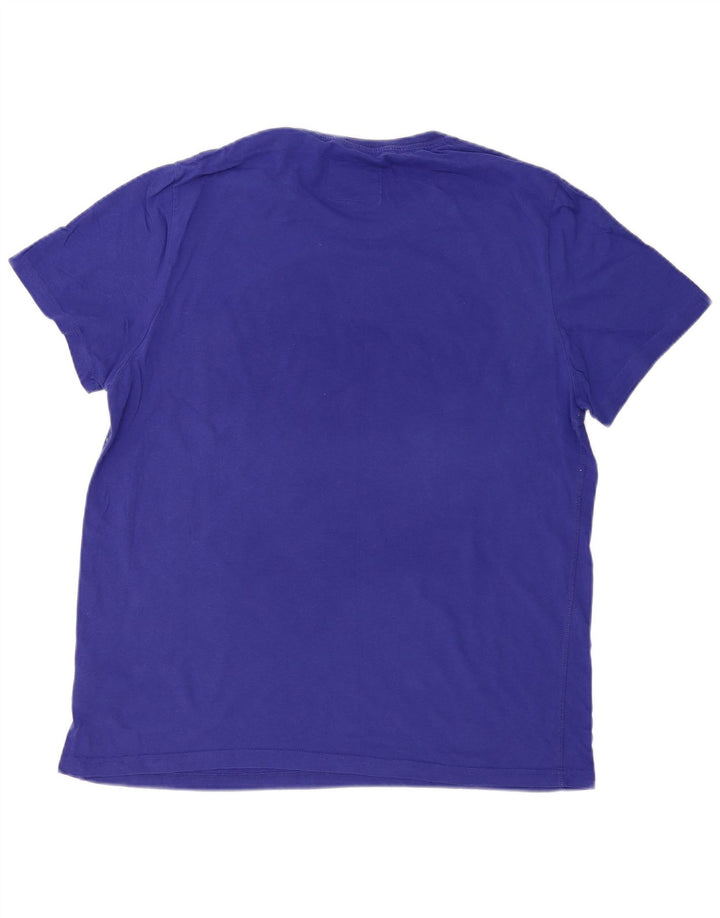 Camiseta gráfica masculina Superdry Top 2XL algodão azul