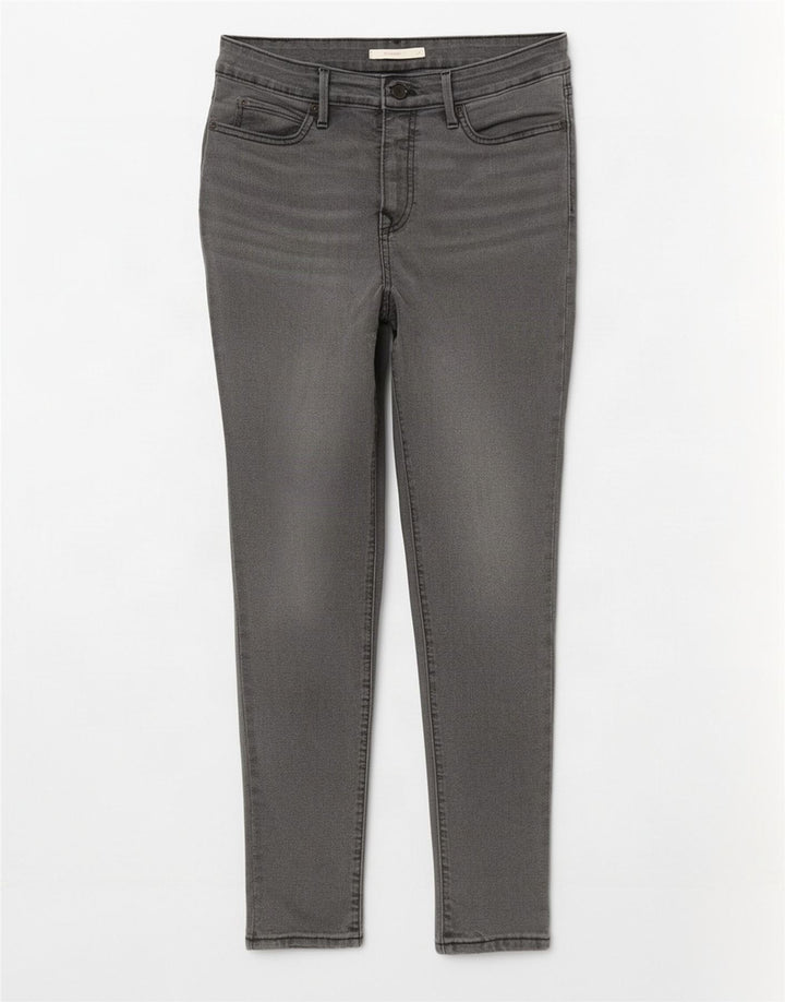 Calça jeans feminina Levi's 711 skinny W27 L27 cinza algodão