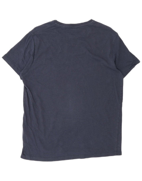 US Polo Assn. Camiseta Masculina Top Médio Algodão Azul Marinho