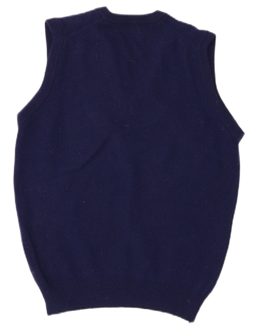 Lyle & Scott Colete masculino regata pequena lã de cordeiro azul marinho