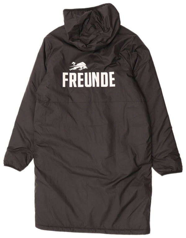 Casaco acolchoado com capuz gráfico masculino Nike UK 40 grande poliéster preto