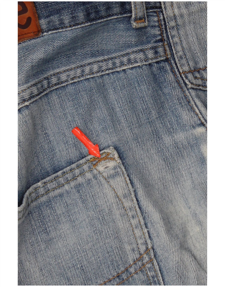 Bermuda jeans masculina Lee W34 grande algodão azul
