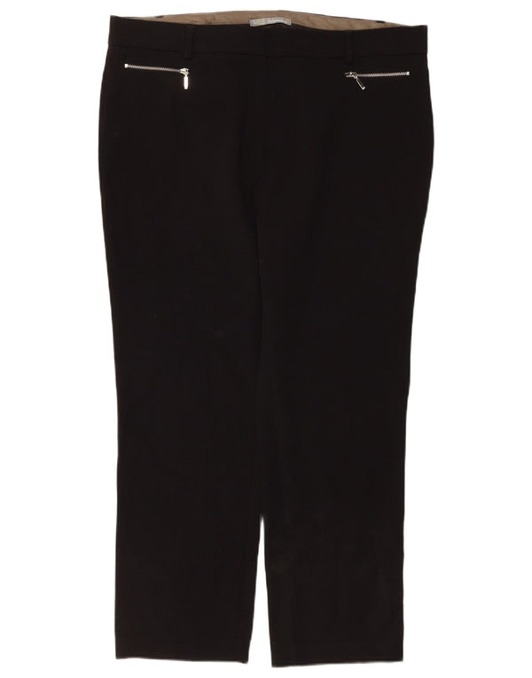 Calça feminina reta casual Marks & Spencer UK 18 XL W38 L28 preta