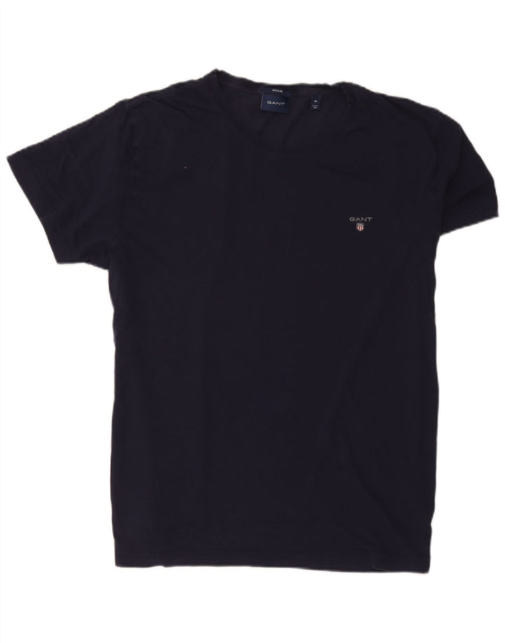 Camiseta masculina regular Gant XL algodão azul marinho