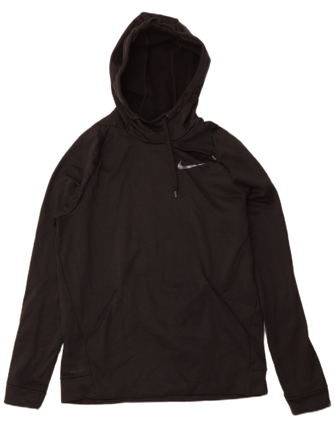 NIKE Masculino Dri Fit Hoodie Jumper Médio Preto Poliéster