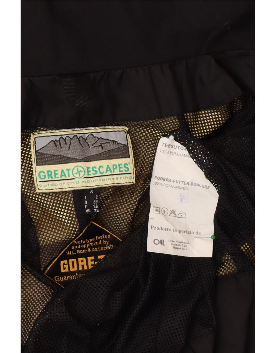 Jaqueta corta-vento masculina Great Escapes Gore-Tex Reino Unido 38 amarelo médio