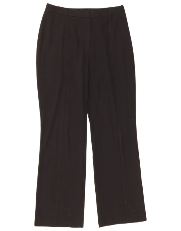 Calça casual feminina Marks & Spencer Bootcut Reino Unido 12 médio W30 L30 preta