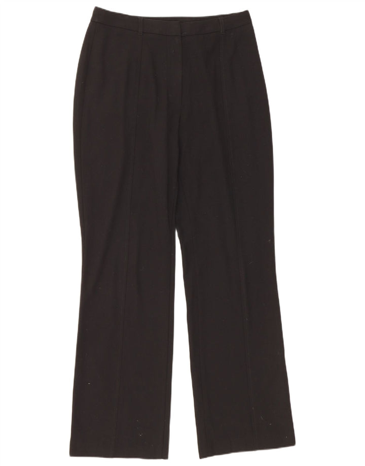 Calça casual feminina Marks & Spencer Bootcut Reino Unido 12 médio W30 L30 preta