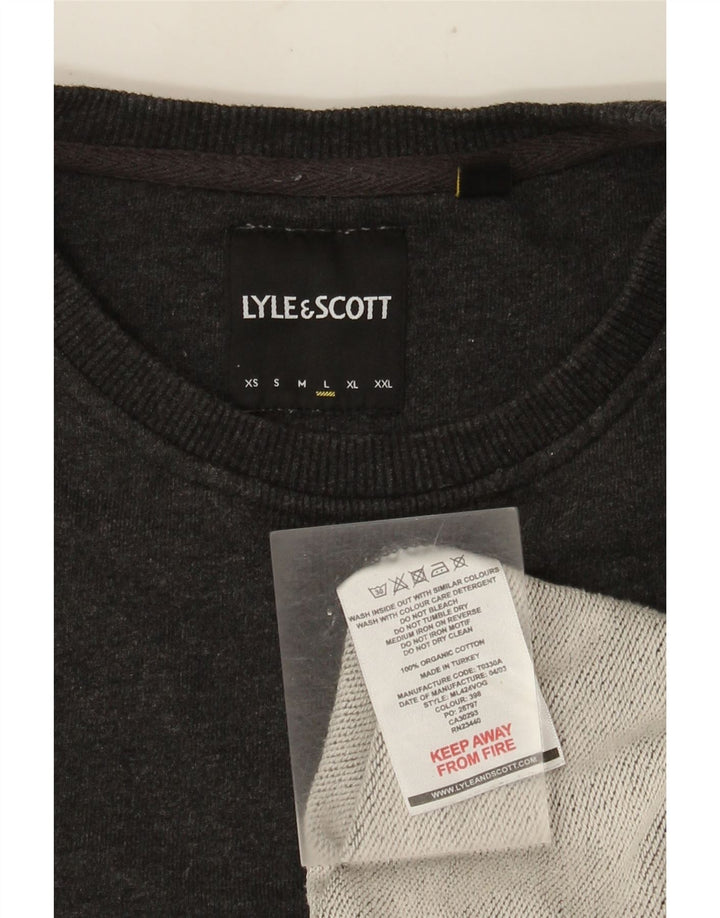 Lyle & Scott moletom masculino jumper grande algodão cinza