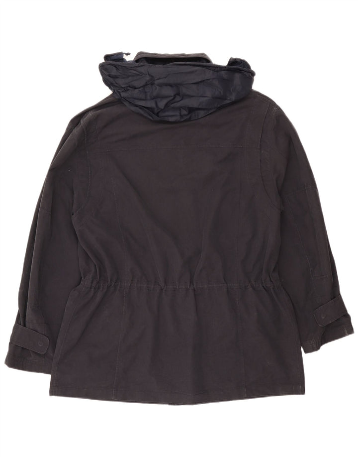 Jaqueta utilitária masculina Fay com capuz UK 42 XL azul marinho