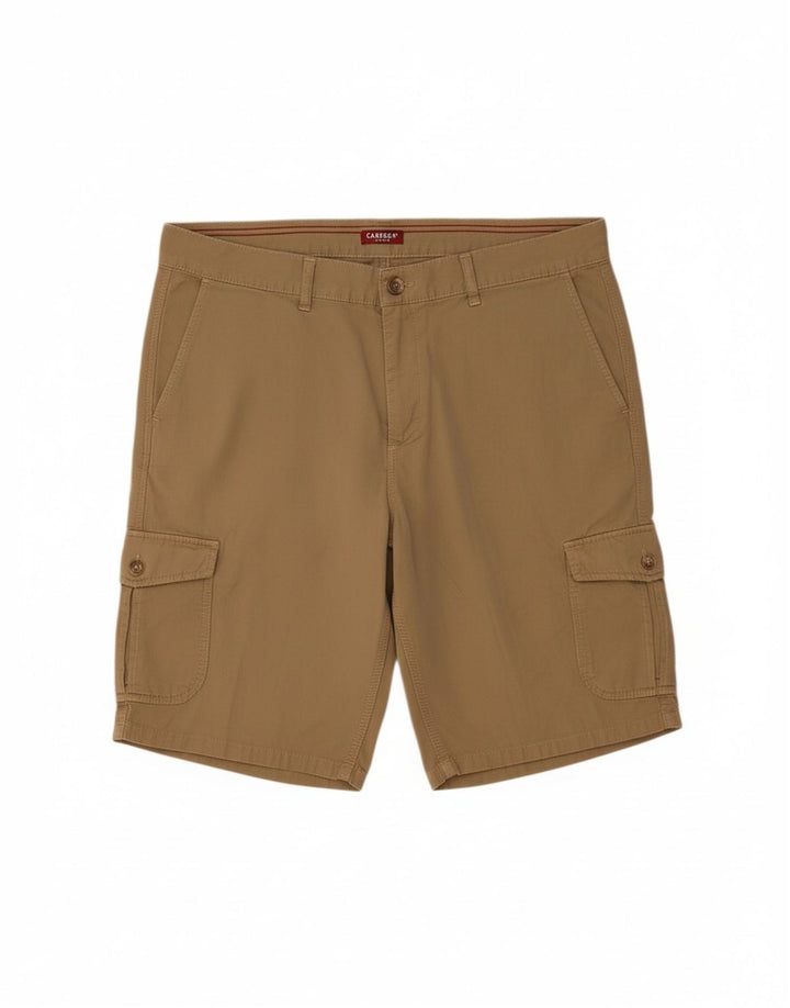Shorts cargo masculino CARRERA W36 grande algodão bege