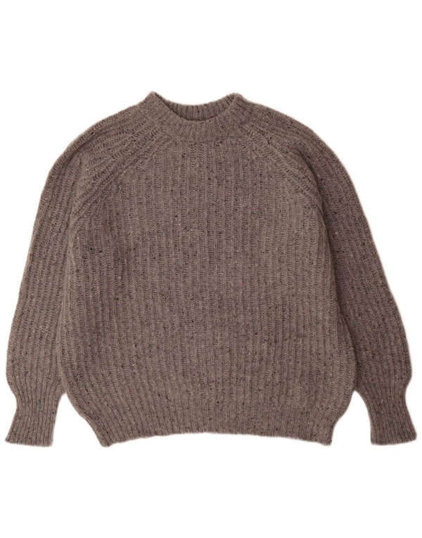 Suéter masculino Clorinda com gola redonda 2XL lã virgem manchada cinza