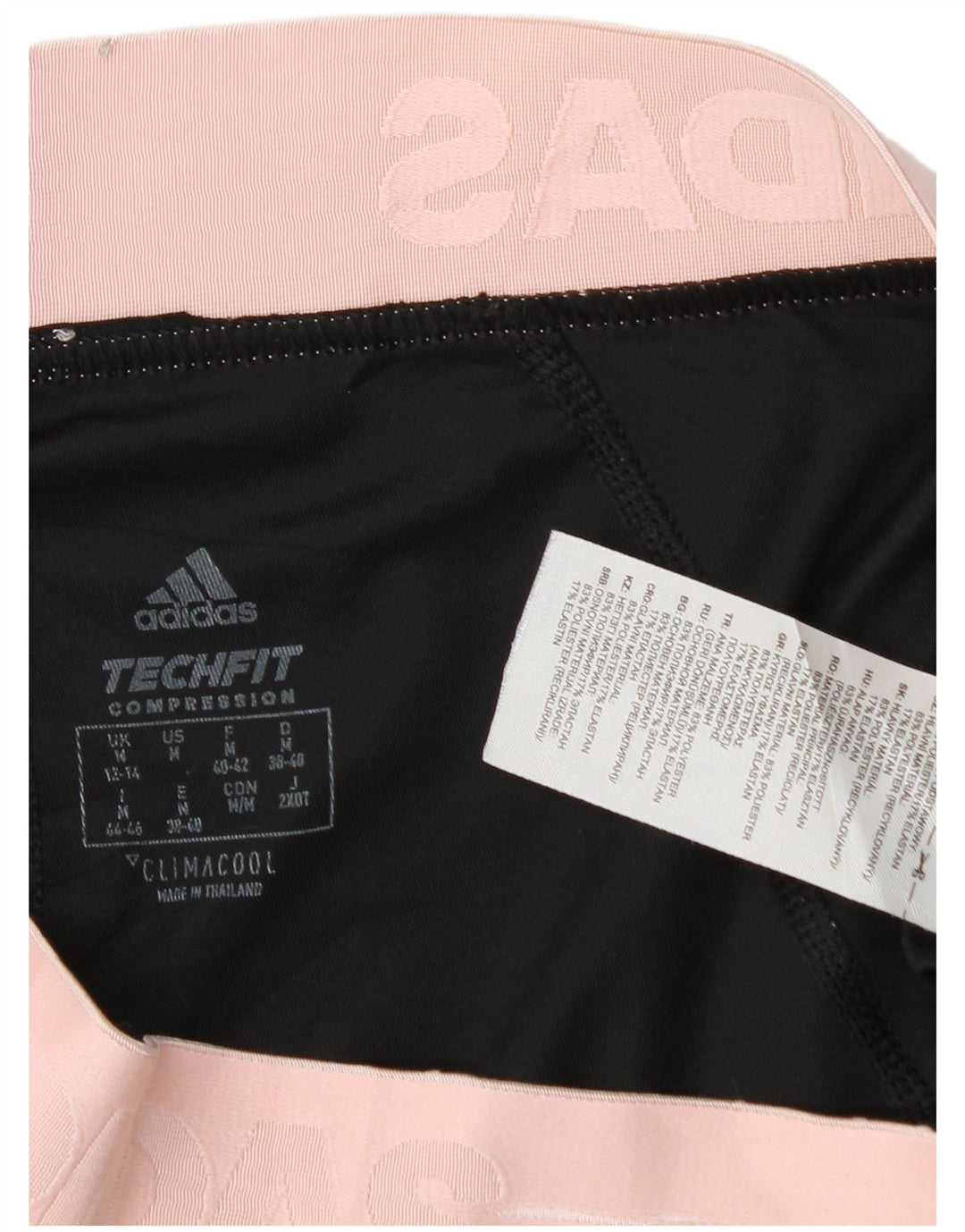 Leggings Adidas Femininas UK 12/14 Médio Preto Colorblock Poliéster