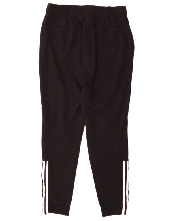 Adidas Womens Tracksuit Calças Joggers UK 12/14 Médio Algodão Preto