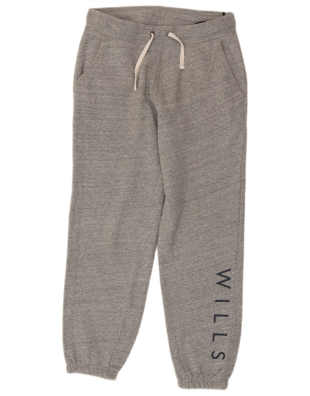 Jack Wills Calça de treino masculina gráfica Joggers cinza médio manchado
