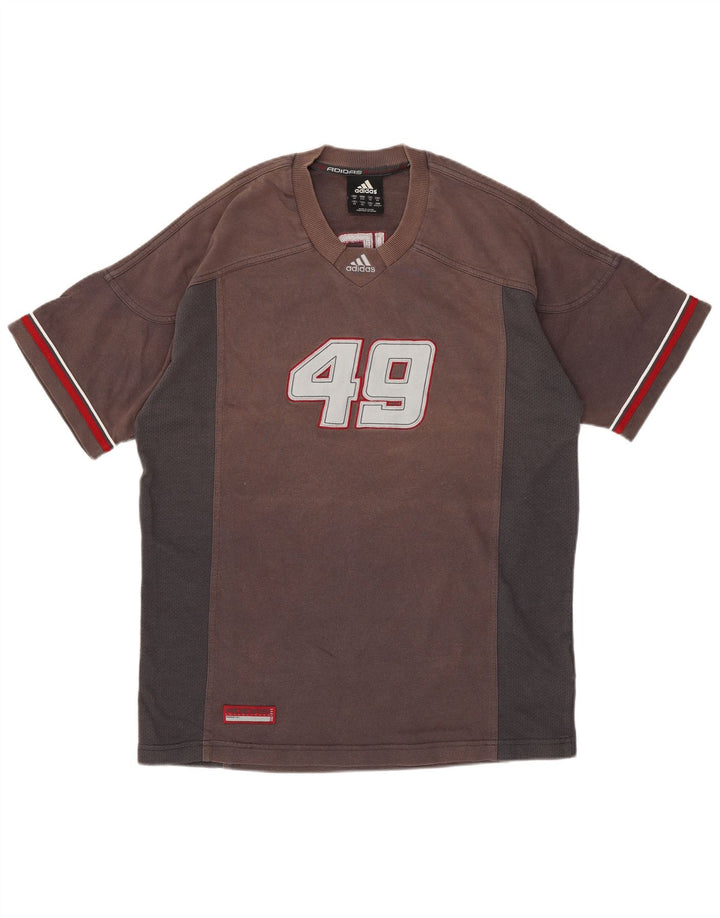 ADIDAS Mens Graphic T-Shirt Top XS Cinza Colourblock Algodão