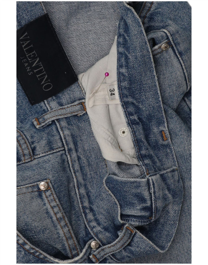 VALENTINO Calça jeans reta masculina W34 L31 algodão azul